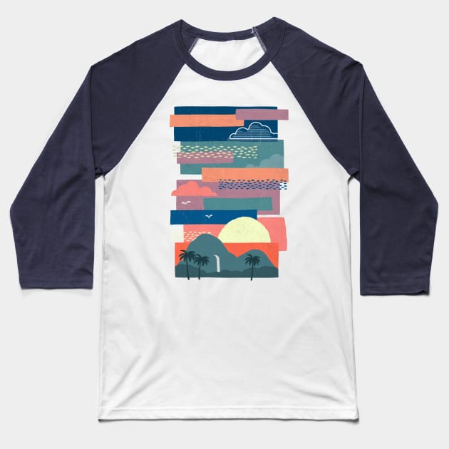 Tropical Skies Baseball T-Shirt by TheChild